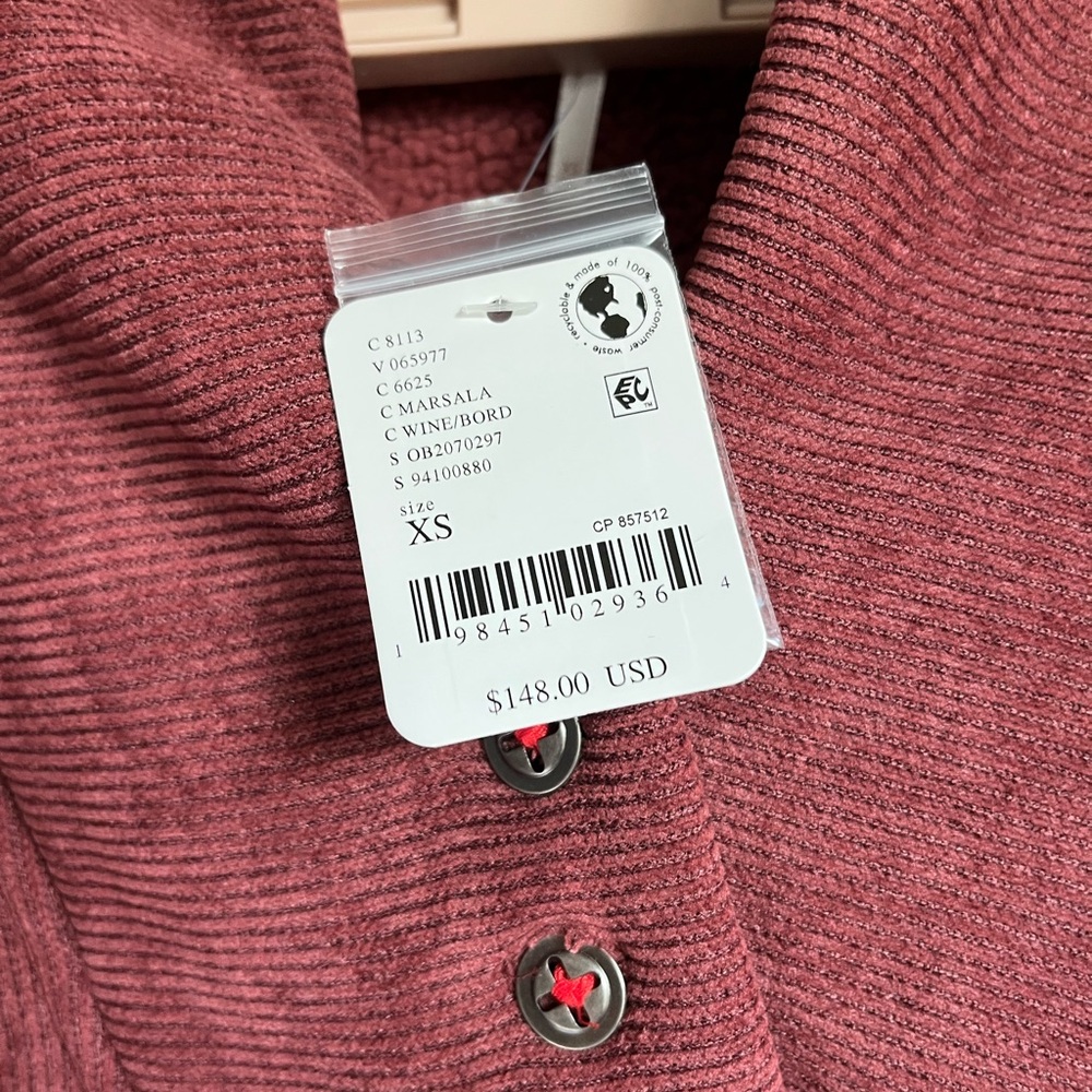 Free People Mia Henley Marsala Heavy Sweatshirt Sz XS Oversized Outdoors NWT - Picture 10 of 16